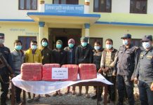 मकवानपुर प्रहरीद्धारा १३० किलो गाँजासहित ८ जना पक्राउ