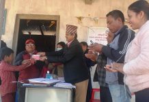 मनहरीमा अपाङ्गता परिचयपत्र वितरण शिविर सञ्चालन