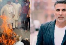 चन्डीगढमा जलाइयो अक्षय कुमारको पुत्ला