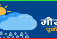 माैसमः हल्कादेखि मध्यम वर्षाको सम्भावना