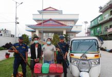 पथलैयाबाट लागुऔषध गाँजासहित हेटौंडा–१३, का २ जना पक्राउ