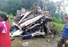 तीन नम्बर पुल नजिक बस दुर्घटना:१४ जनाको मृत्यु