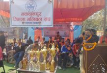 हेटौंडामा राष्ट्रिय महिला भलिबल सुरु, एपिएफको विजय सुरुवात