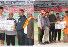 मनहरी अध्यक्ष कप फुटबल : ६ र ७ नम्बर वडा विजयी