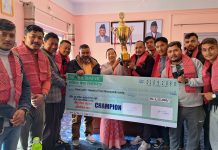 अन्तरपालिका फुटसल बिजेतालाई उपमहानगरको सम्मान