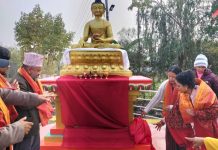 विवाहको खर्च कटौती गरेर १२ लाखकाे बुद्ध मूर्ति स्थापना