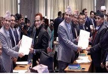 राष्ट्रिय सभा अध्यक्षमा दाहाल र शर्माको उम्मेदवारी दर्ता