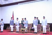 राष्ट्रिय सभाका अध्यक्ष दाहालद्वारा शपथ ग्रहण