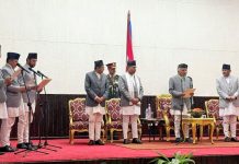 नवनियुक्त मन्त्रीहरूद्वारा शपथ ग्रहण