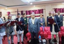 बागमतीमा मन्त्रीपरिषद् बिस्तार, नवनियुक्त मन्त्रीद्धारा सपथ ग्रहण