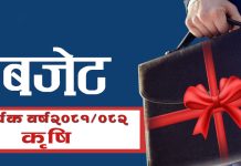 बजेट २०८१/८२ : कृषिमा ५७ अर्ब २९ करोड रुपैयाँ