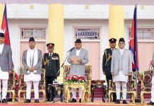 नवनियुक्त प्रधानमन्त्री ओलीद्वारा शपथ ग्रहण