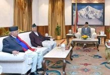 अध्यक्ष ओली र सभापति देउवा राष्ट्रपति कार्यालयमा