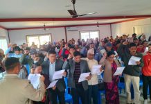 एमाले हेटौंडा उपमहानगरपालिकाको नव निर्वाचित कार्यसमितिको सपथग्रहण