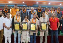 चलचित्र पत्रकार संघद्धारा वाग्ले, फागो र अधिकारी पुरस्कृत