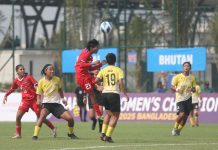 यू–२० साफ महिला च्याम्पियनशिपमा नेपालद्वारा भूटानलाई ८ गोलले हरायो