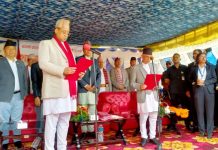 बागमतीका नवनियुक्त मुख्यमन्त्री बानियाँद्धारा सपथग्रहण