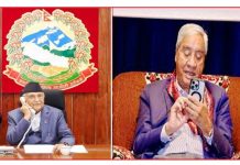 सामाजिक सञ्जाल सम्बन्धी निर्णय तत्काल फिर्ता लिन प्रधानमन्त्रीलाई देउवाको फोन