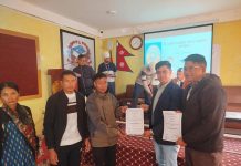 दुई सय ८२ घरधुरीमा धारा निर्माणका लागि त्रि-पक्षीय सम्झौता