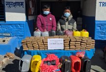 मकवानपुरबाट १२१ केजी चरेससहित दुई जना पक्राउ